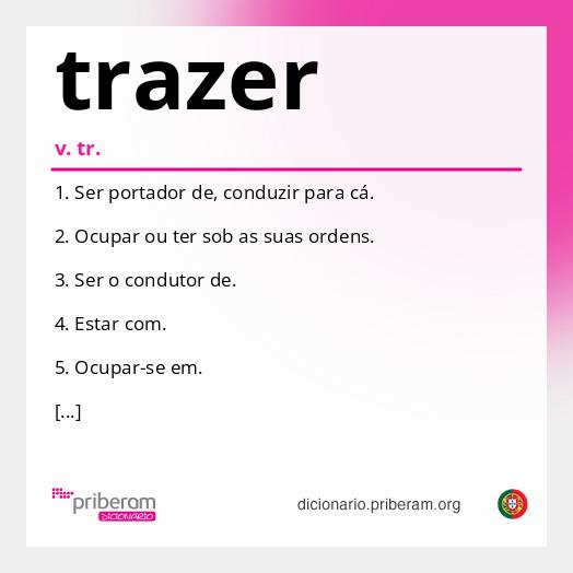Significado de trazer